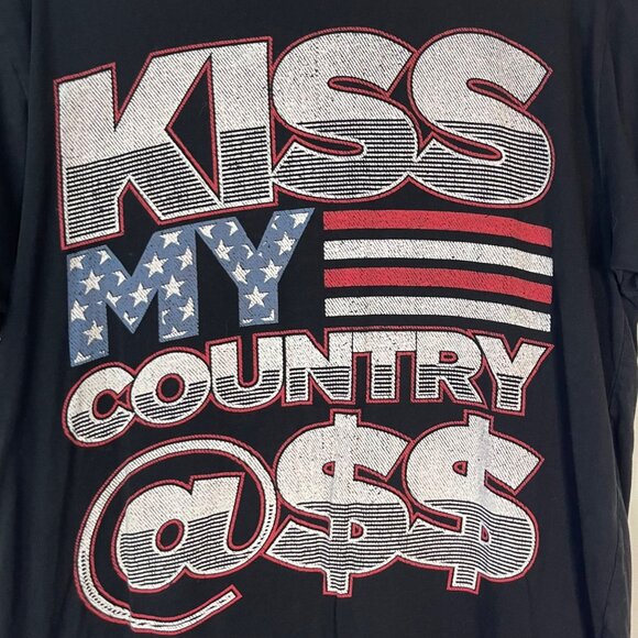 Blake Shelton Tour Tshirt Kiss My Country @ss Mens Large Black - Picture 5 of 8